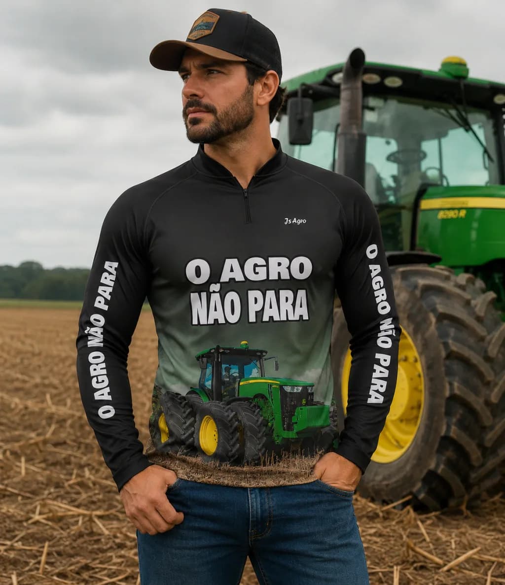 Camiseta Agro com Proteção Solar UV50+ - Ref 002